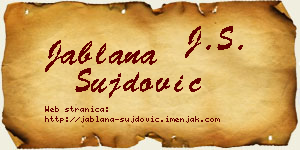 Jablana Šujdović vizit kartica